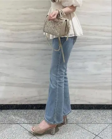 [DIANA] 스웨이드 느낌 뮬 클리어 힐 S 사이즈