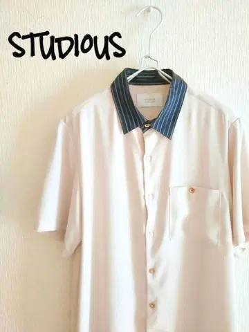 D222404 STUDIOUS 클레릭 하프 슬리브 셔츠