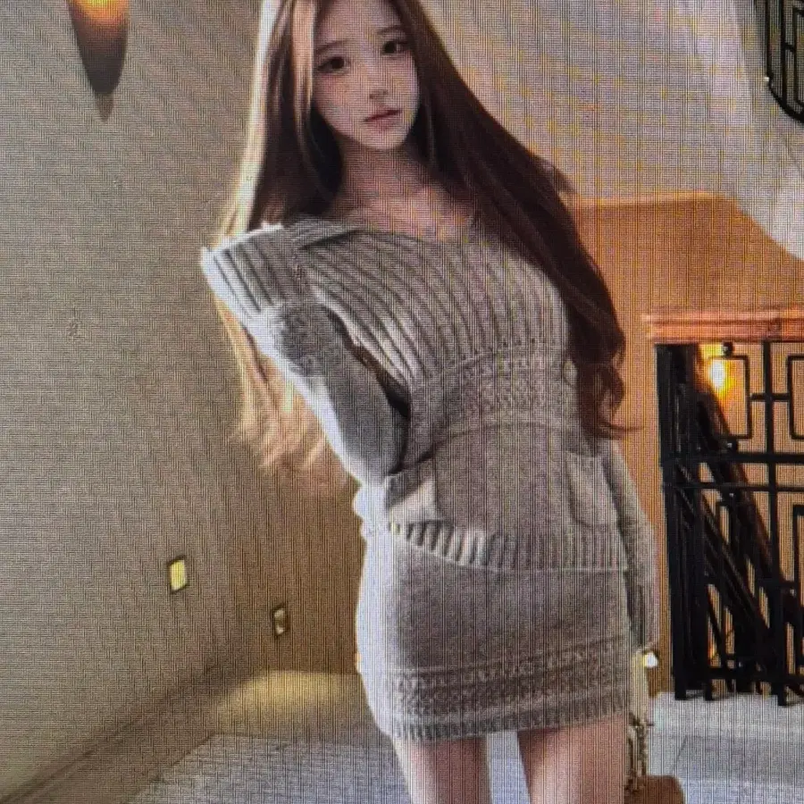 (해외배송)스웨터 스커트 2피스 세트