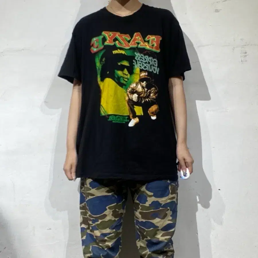 미국 빈티지 이지이 Eazy E 익스프레스 그래픽 티셔츠 L