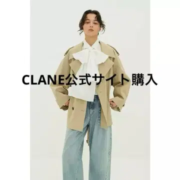 CLANE 오버 쇼트 트렌치 코트