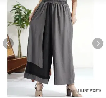 SILENT WORTH 메쉬 레이어드 비대칭 디자인 팬츠