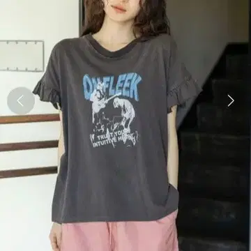 택 포함 Niko and - 니코앤드 모듬 프릴 락 TEE 차콜 L
