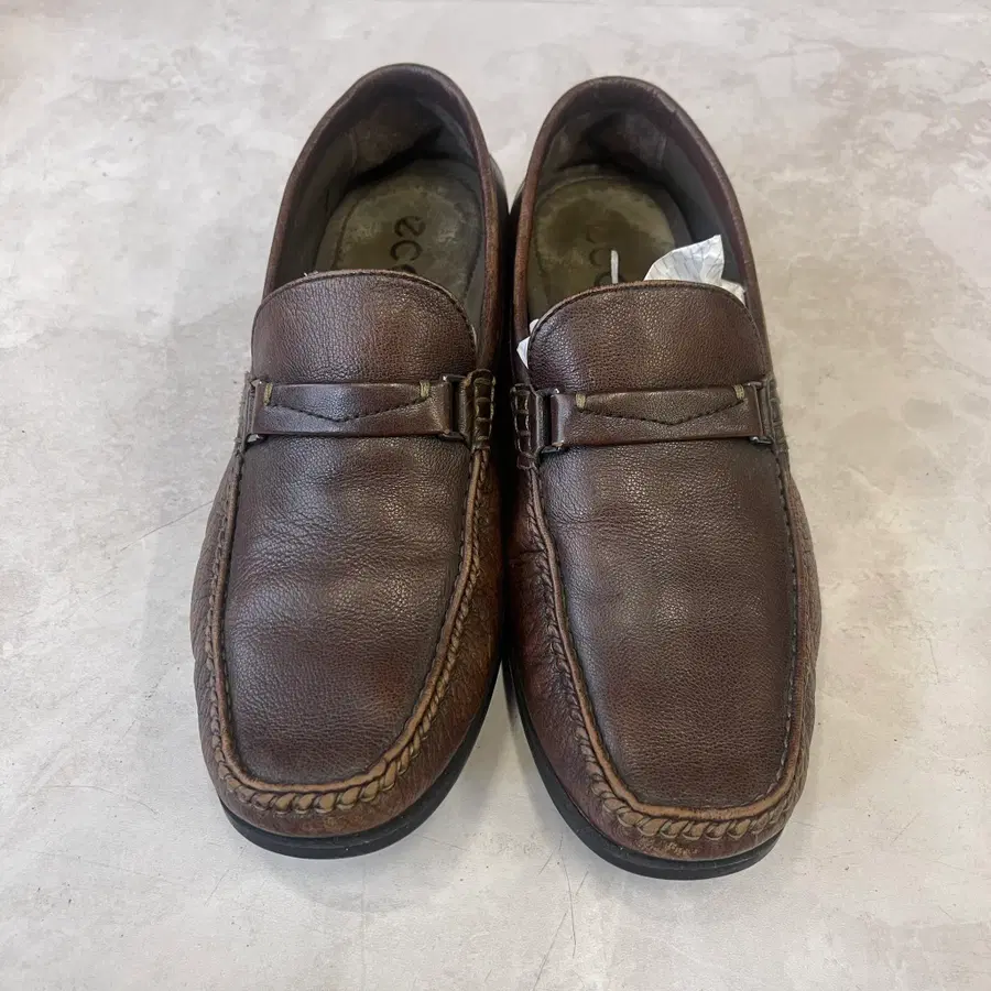 ECCO 에코 Dress Moc 브라운 천연가죽 페니로퍼