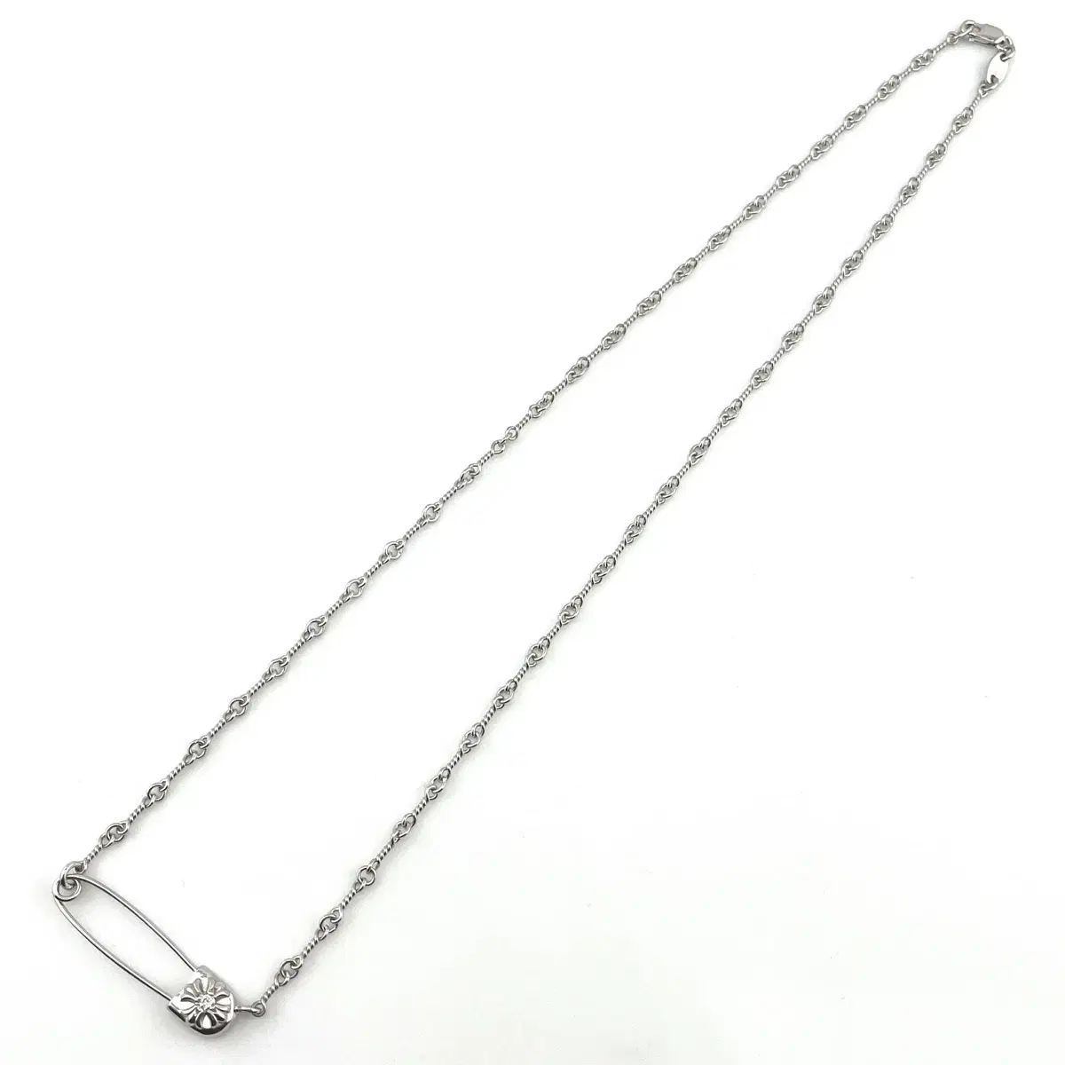 [THE DOSAN] 크롬하츠 18k 트위스트 체인 세이프티 핀 원다이아 24인치