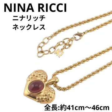 니나리치 NINA RICCI 목걸이 하트 스톤 골드 모티브