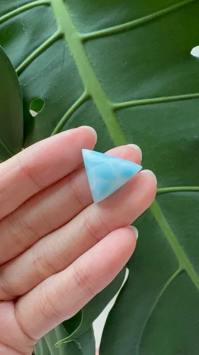 [천연원석] 라리마 삼각형 캐보션 AAA+등급| Larimar