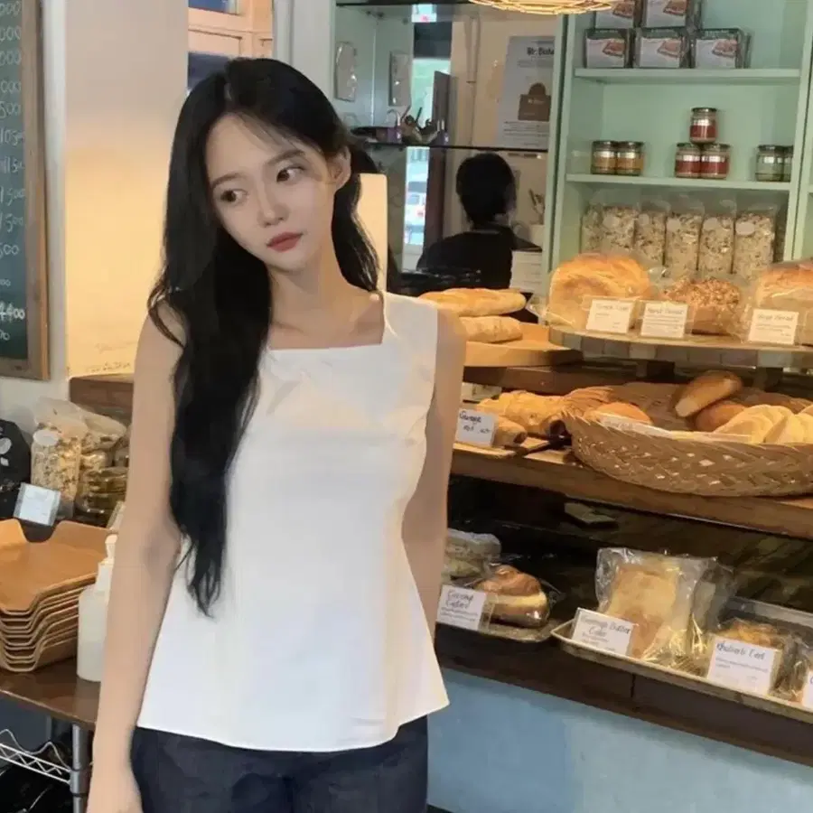 스퀘어넥 여름 나시
