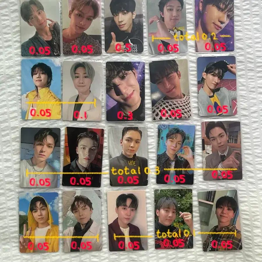 세븐틴 포카 양도 정한준원우디에잇민규도겸버논승관