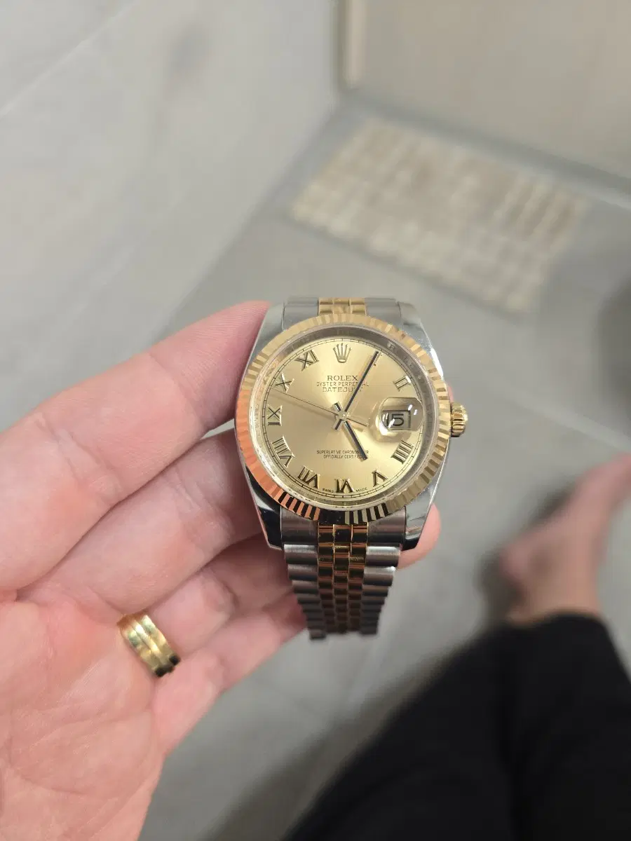 롤렉스 데이저스트(데이트저스트) 샴페인 로만 다이얼 36mm