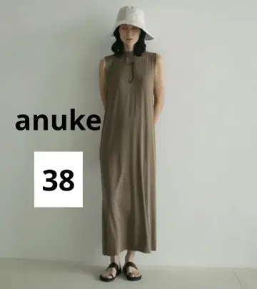 미사용 anuke 슬리브리스 컷 원피스 38