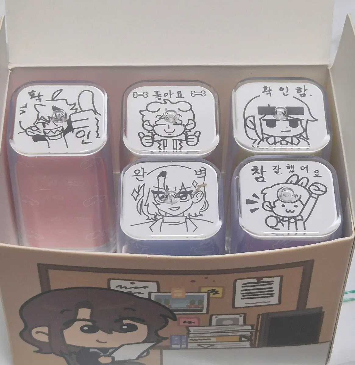 픽셀리 잠뜰 미수반 팝업 도장 스탬프 라더 덕개 각별 잠뜰 수현 판매합니다