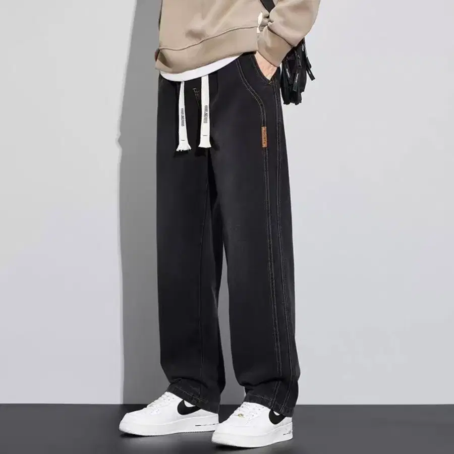 N972# 검정 와이드 데님 팬츠 3XL 사이즈32정도
