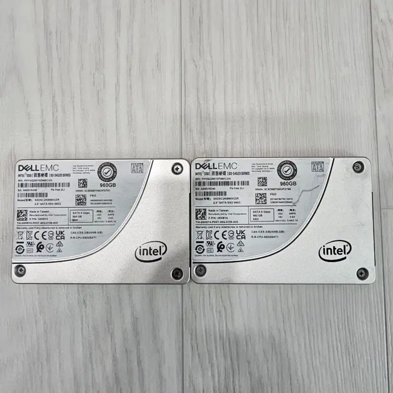 솔리다임 D3-S4520 960GB 솔리다임 SSD 인텔 SSD 2.5인치 SATA TLC X2개