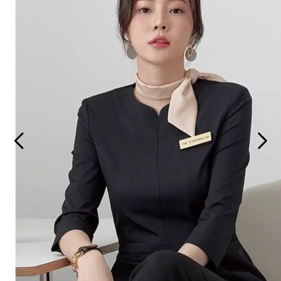 데스크 병원 한의원 블랙 유니폼 상의 XL 새상품