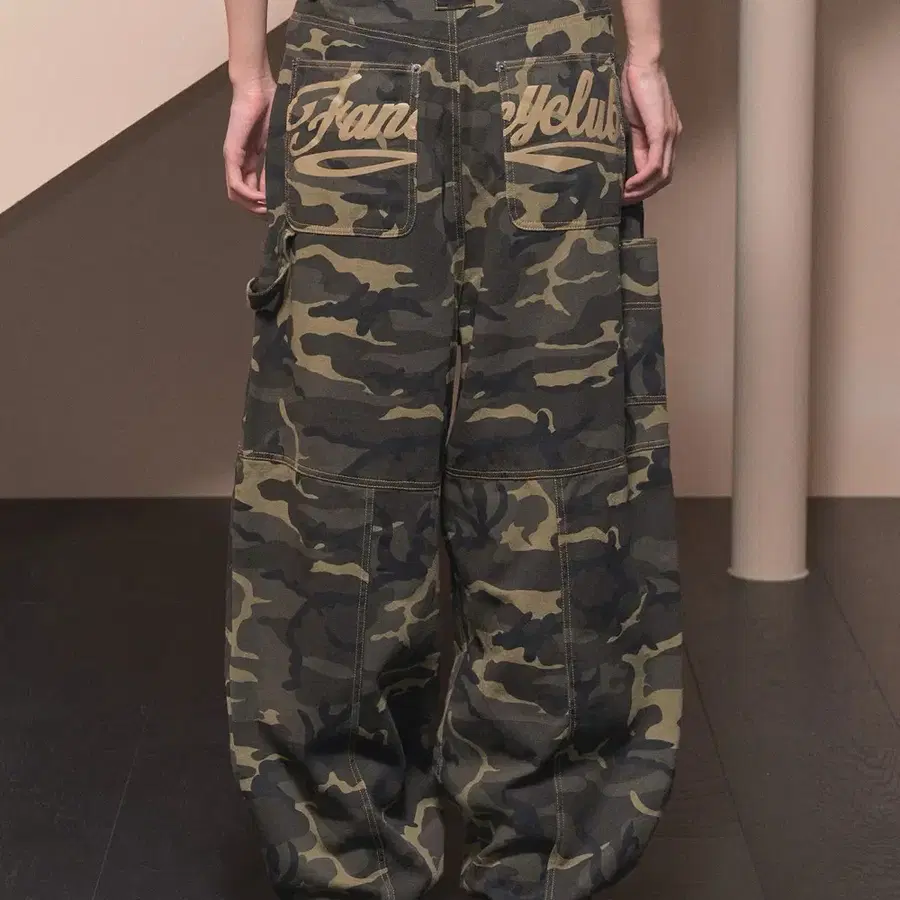 팬시클럽 카펜더 레터링 데님 팬츠 (KHAKI CAMO) 카모 바지 2