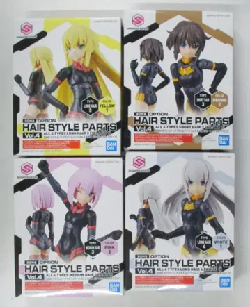 BANDAI SPIRITS 옵션 헤어스타일 부품 Vol.4 총 4종 세트