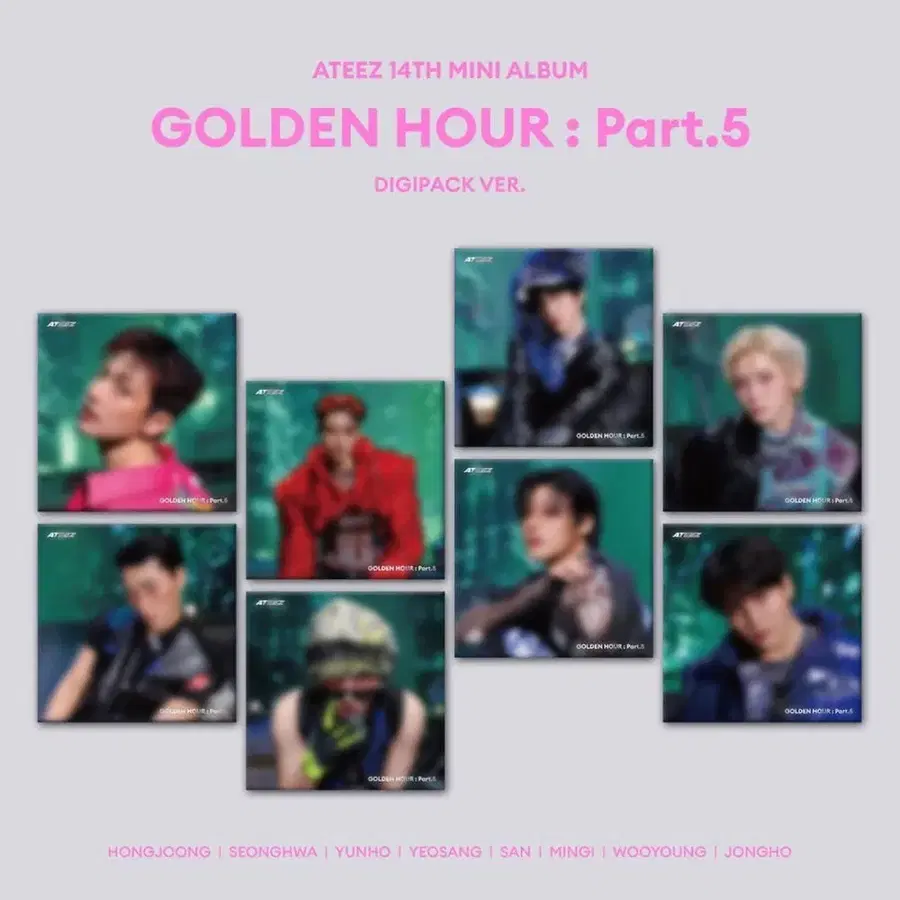 미개봉 1세트)에이티즈 골든아워 5 디지팩 앨범 ateez unopened digipack