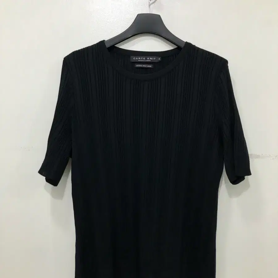 CARTE KNIT 까르뜨 니트 반팔 니트 블랙