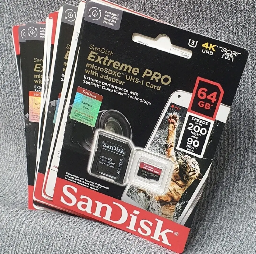 샌디스크 익스트림 프로 64GB 마이크로 SD카드 + 어댑터
