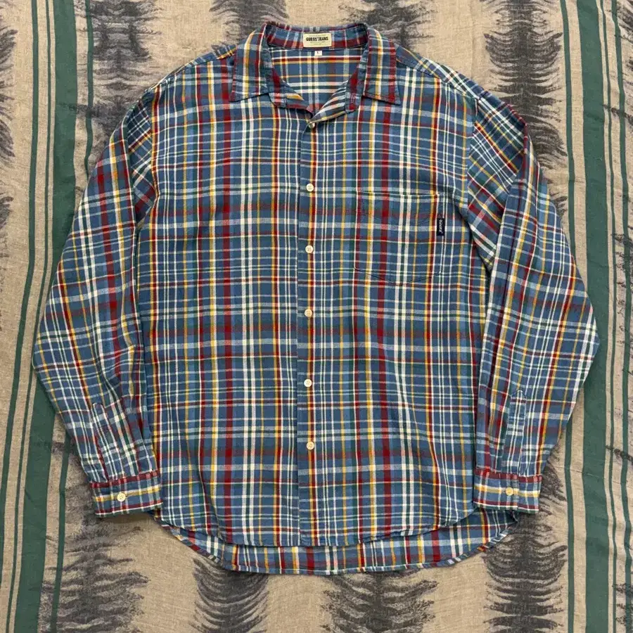 XL) 90s USA 빈티지 GUESS JEANS 체크 셔츠