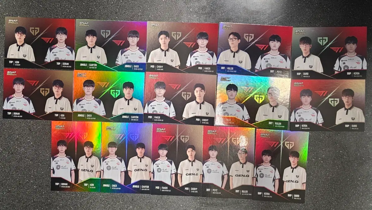 T1 홈그 Bault 홀로 트레이딩 카드 (T1 vs 젠지)