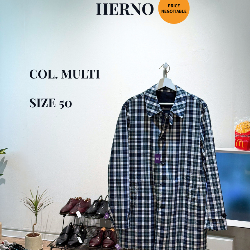 에르노 COTTON CHECK COAT(50)