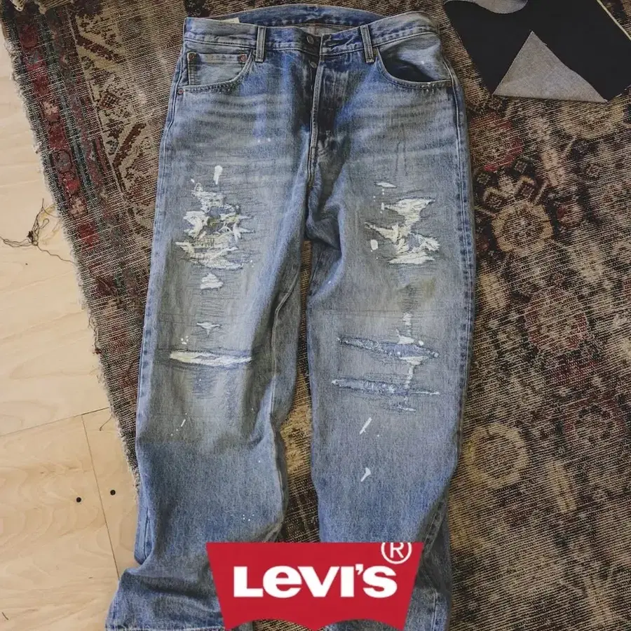 빔즈 Levi's 501 Loose Crash & Repair Denim W34 L32