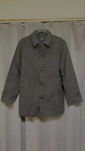 winter coat men 2 way dark grey
