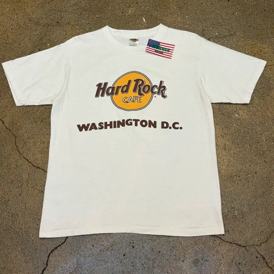90s Made in USA 빈티지 하드락카페 워싱턴DC반팔티셔츠