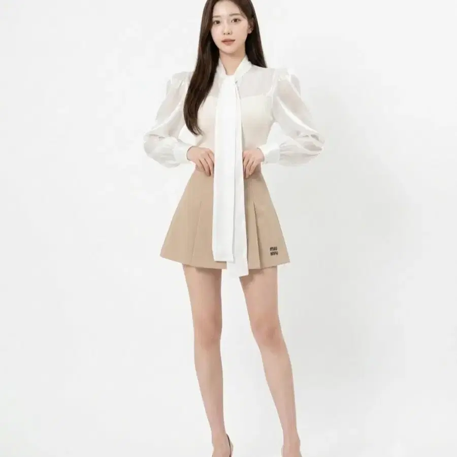 [새상품55~마른77]펄시스루블라우스