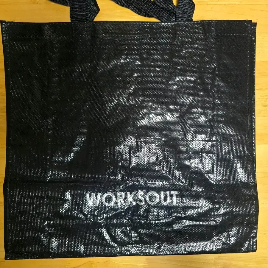 웍스아웃 WORKSOUT 매장 타포린백 쇼핑백 리유저블백 블랙
