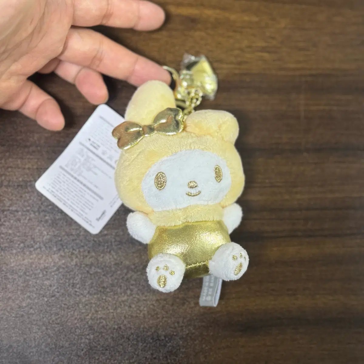 정품 산리오 마이멜로디 골드하트 8cm 키링 인형