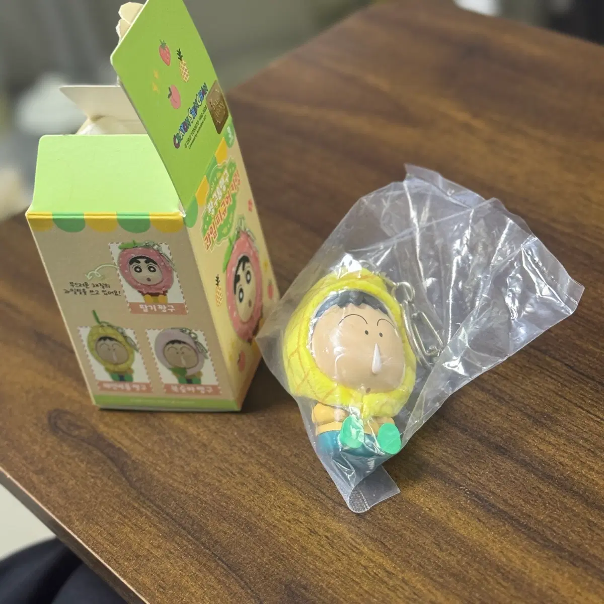 미개봉) 맹구 파인애플 키링 짱구는못말려 과일피규어