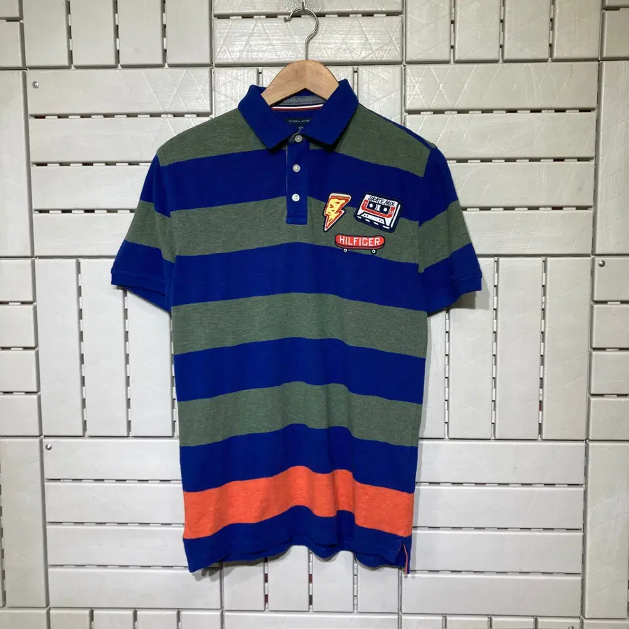 [XL16-18]타미힐피거 반팔 스트라이프 카라티 0844