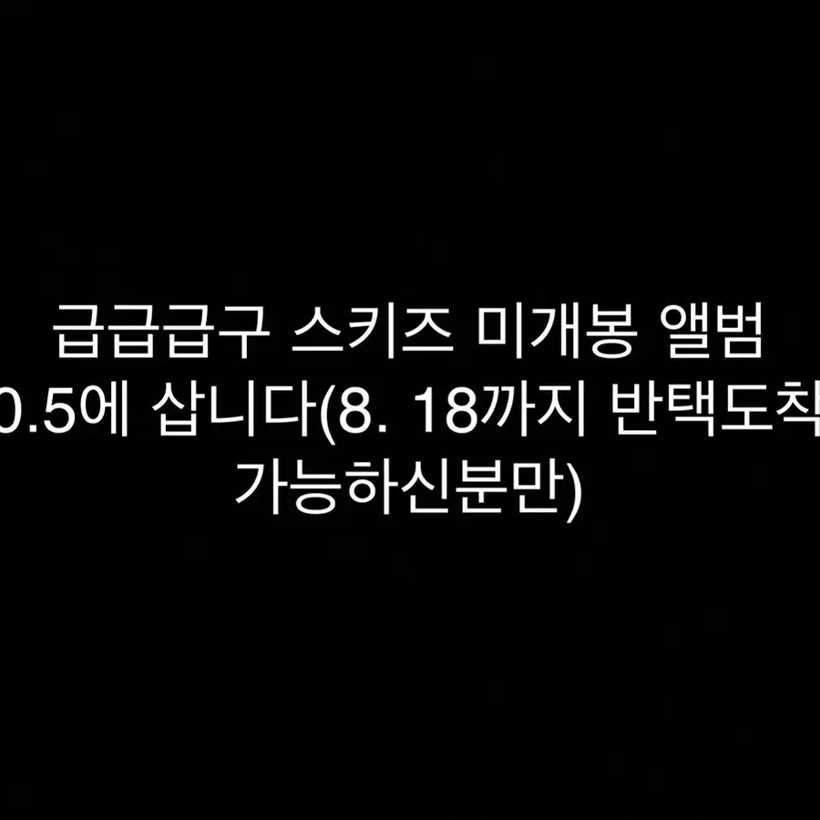 (급구 스키즈미개봉앨범