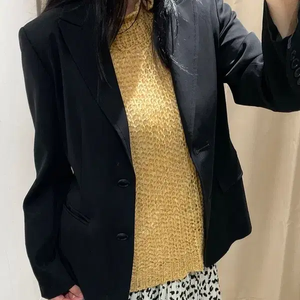 Selected 00's JAPAN 블랙 크롭 블레이저 자켓 R2790