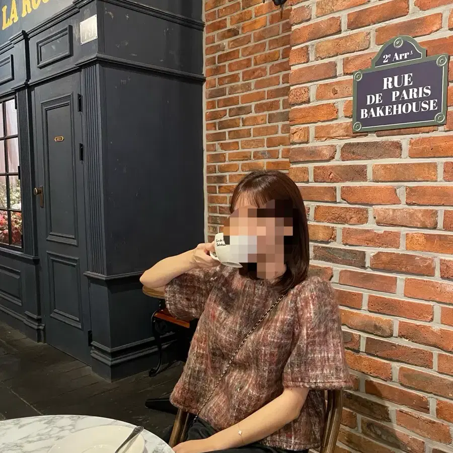 트위드 반팔