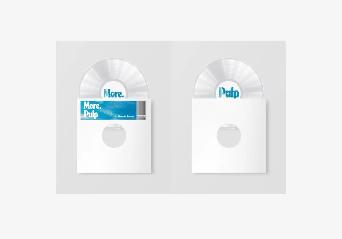 펄프 Pulp More LP 화이트 라벨 크리스탈 클리어 한정반