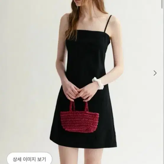 새상품) 시에 르네 백타이 썸머 드레스 미니 블랙 S
