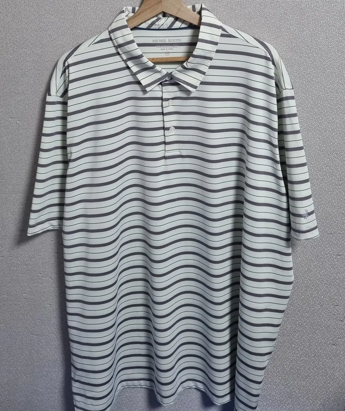 3XL ) 미셸루앙 골프웨어 스트라이프 PK 반팔티