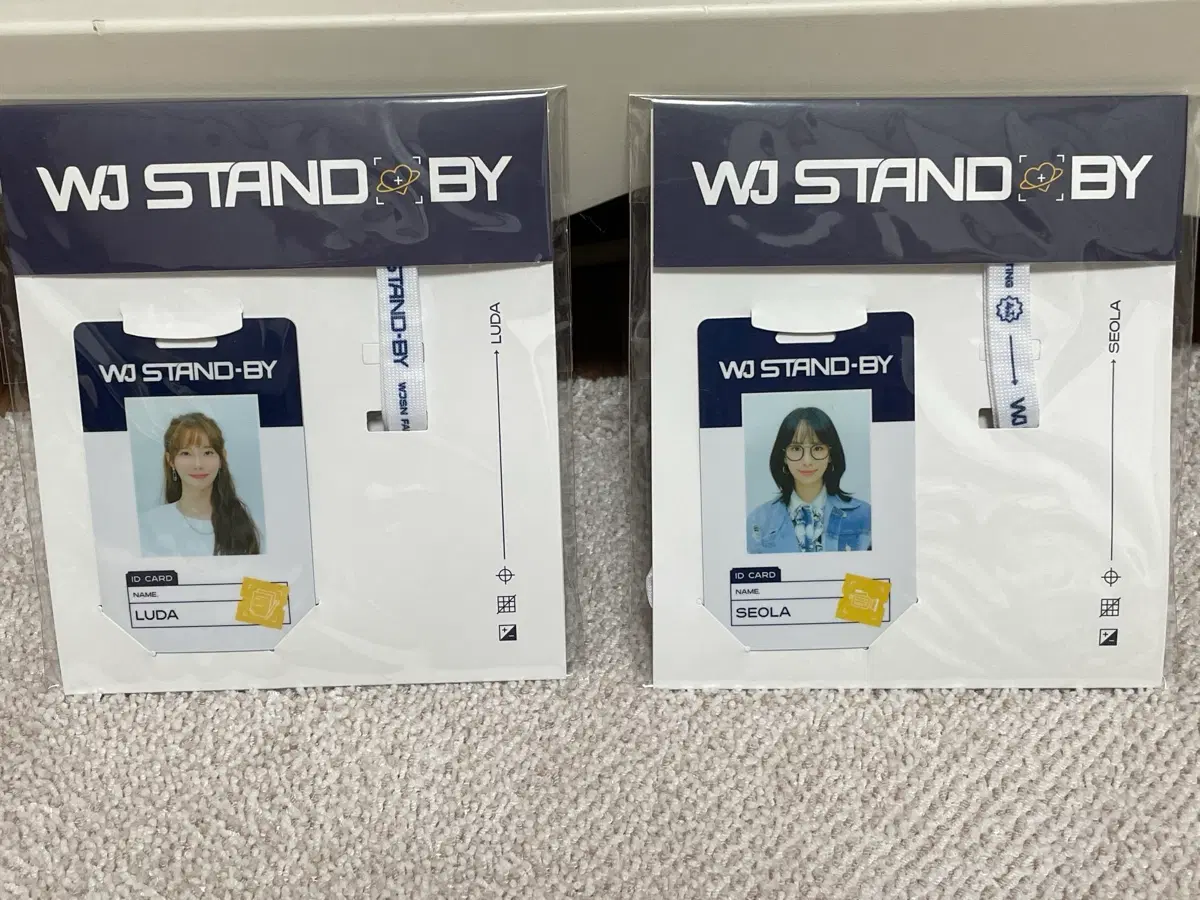 우주소녀 (WJSN) 팬미팅 WJ STAND-BY ID 카드 & 스트랩 세트 루다, 설아