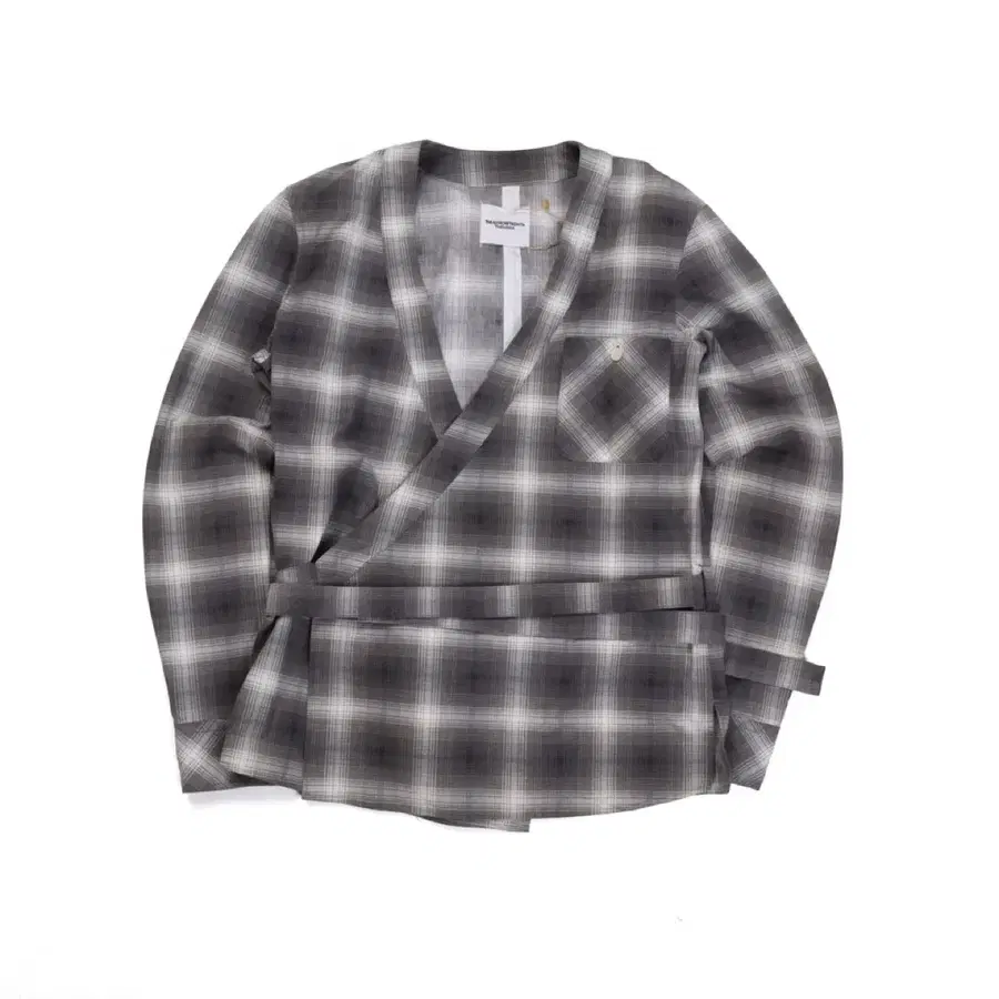 더솔로이스트 Takahiromiyashita The Soloist Check Pattern Cross Over Shirt