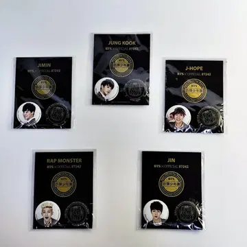 미개봉/초희귀] BTS 2014 Japan Fan Meeting Vol.1 BADGE 5종 세트 +