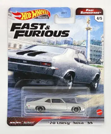 MATTEL HOTWHEELS FAST SUPERSTARS GRK50 '70 Chevy Nova SS 4/5