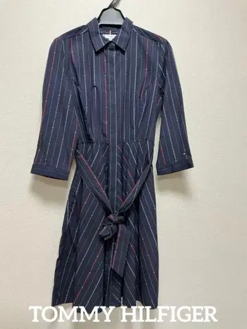 TOMMY HILFIGER 스트라이프 셔츠 원피스