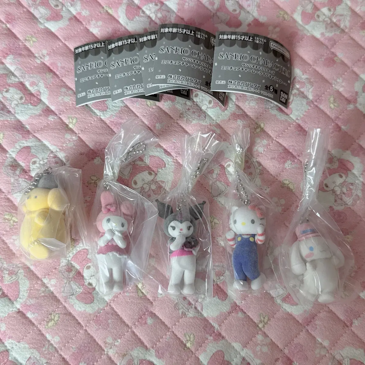 산리오 플로키 롱다리 피규어 가챠 세트 키티 마이멜로디 쿠로미 폼폼푸린 시나모롤