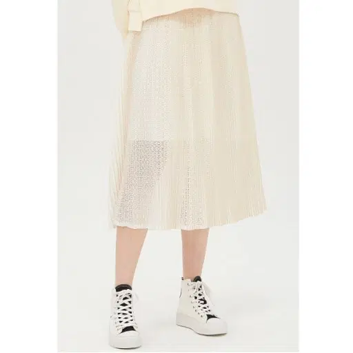 SISLEY 시슬리 플리츠 레이스 스커트 70