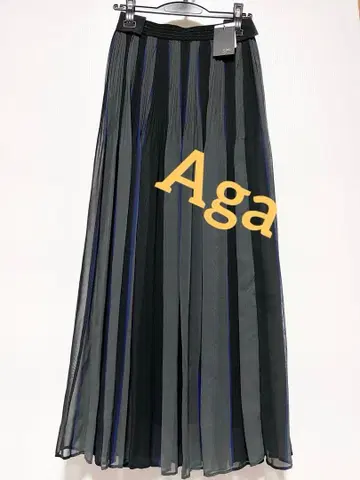 스콧 클럽 Aga 롱 플리츠 스커트 택 포함 새상품