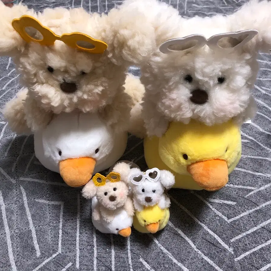 오리배 탄 꼬순내친구들 중형인형&키링 세트